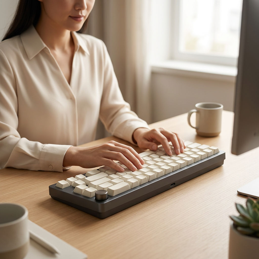 ⌨️ Minimalist Style | Compact Mechanical Keyboard | Modern Desk Setup Essential