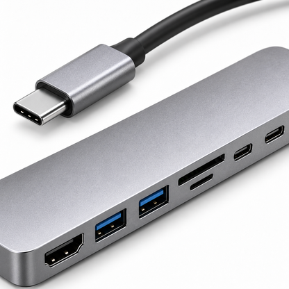 🏢 Smart Connectivity | USB-C Multiport Hub | Compact Workspace Expansion