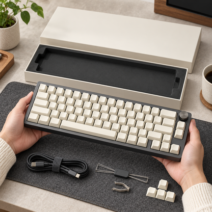 ⌨️ Minimalist Style | Compact Mechanical Keyboard | Modern Desk Setup Essential