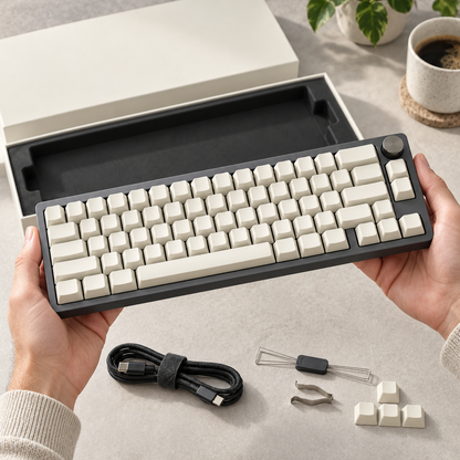 ⌨️ Minimalist Style | Compact Mechanical Keyboard | Modern Desk Setup Essential